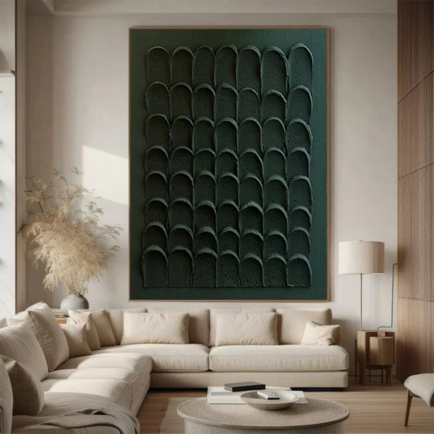 Green Minimalistic Textured Art #MM249