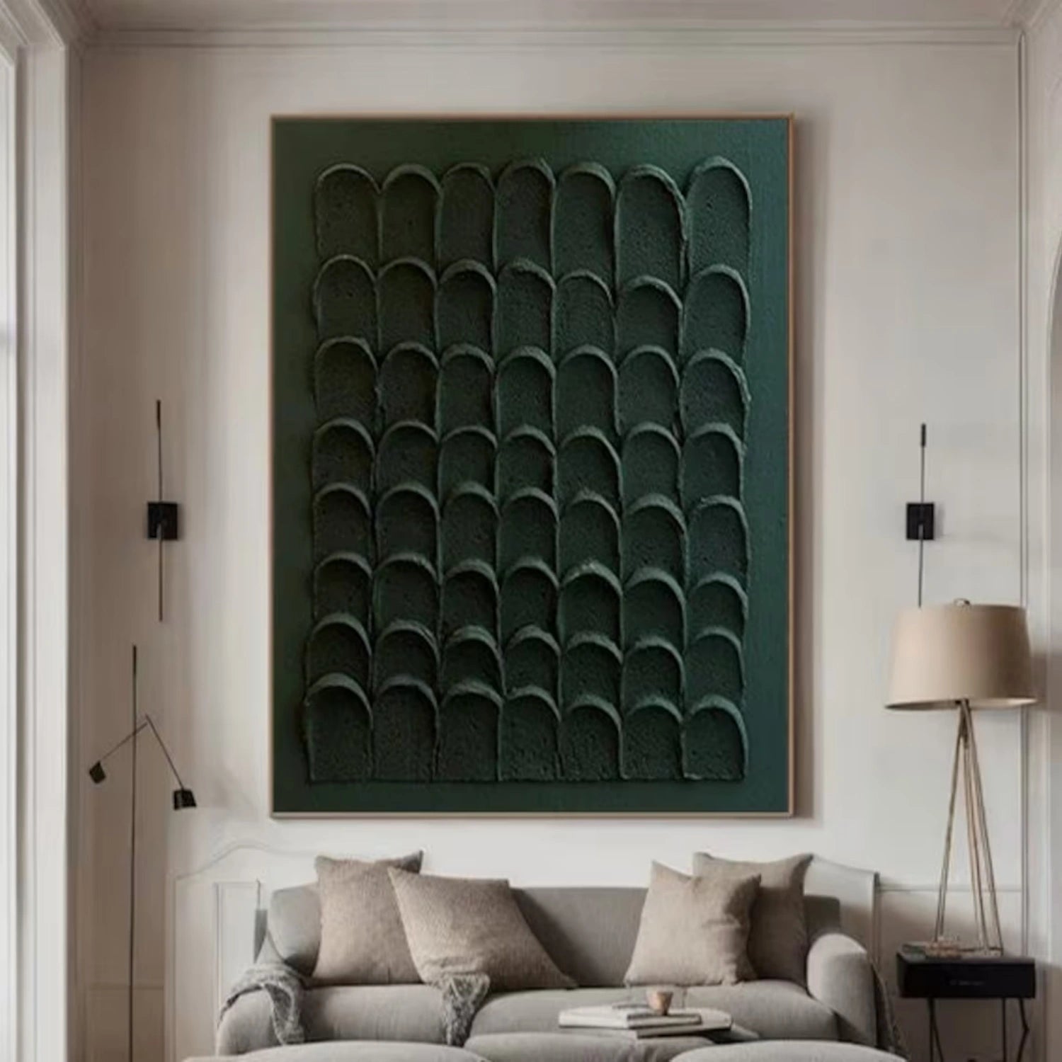 Green Minimalistic Textured Art #MM249