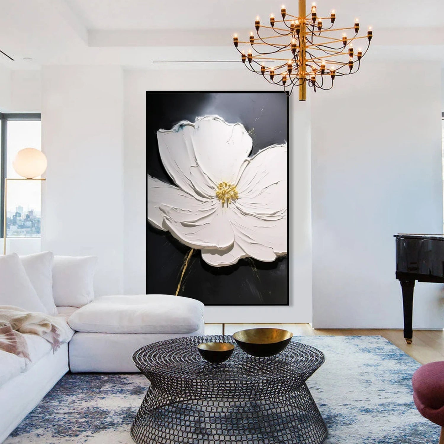 Flower & Tree Abstract Textured Wall Art #ML131