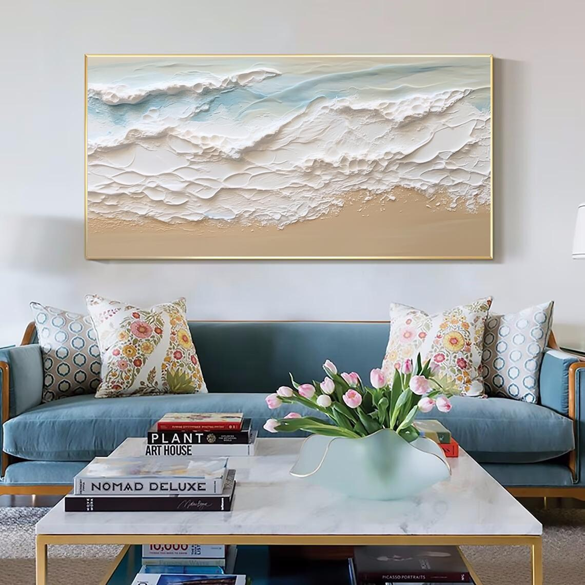 Sea & Sky Abstract Textured Wall Art #MS147